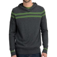 Icebreaker Aries Hooded Shirt - Merino Wool, Long Sleeve (For Men) in Jet/Grass - Closeouts