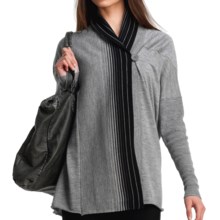 Icebreaker Athena Wrap Sweater - Merino Wool (For Women) in Metro/Black - Closeouts
