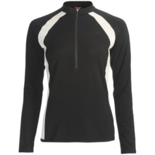 Icebreaker Bike Grace Cycling Jersey - Merino Wool, Long Sleeve (For Women) in Black/Snow - Closeouts