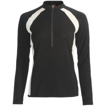 Icebreaker Bike Grace Cycling Jersey - Merino Wool, Long Sleeve (For Women) in Black/Snow