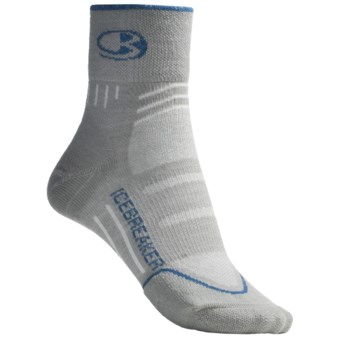 Icebreaker Bike Lite Mini Socks - Merino Wool, Quarter-Crew (For Women) in Silver/Neptune