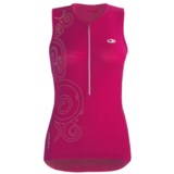 Icebreaker Bike Rhythm Cycling Jersey - Merino Wool, Zip Neck, Sleeveless (For Women)