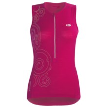 Icebreaker Bike Rhythm Cycling Jersey - Merino Wool, Zip Neck, Sleeveless (For Women) in Cerise - Closeouts