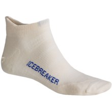 Icebreaker Bike Ultralite Micro Socks - Merino Wool, Below-the-Ankle (For Men) in White/Royal - 2nds