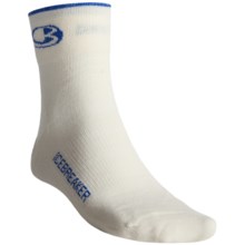 Icebreaker Bike Ultralite Mini Socks - Merino Wool, Quarter-Crew (For Men) in White/Royal - 2nds