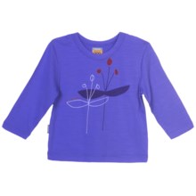 Icebreaker Bodyfit 200 Bella T-Shirt - Merino Wool, Long Sleeve (For Girls) in Spring Abyss - Closeouts