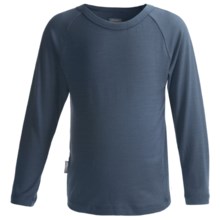 Icebreaker Bodyfit 200 Creeper Base Layer Top - Merino Wool, UPF 50+, Long Sleeve (For Kids) in Ash - Closeouts