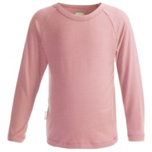 Icebreaker Bodyfit 200 Creeper Base Layer Top - Merino Wool, UPF 50+, Long Sleeve (For Kids) in Blush - Closeouts