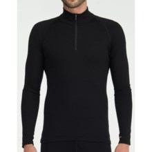 Icebreaker Bodyfit 200 Mondo Base Layer Top - Merino Wool, Zip Neck, Long Sleeve (For Men) in Black - Closeouts