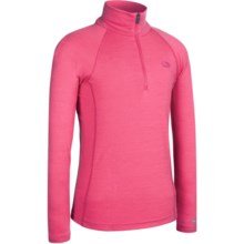 Icebreaker Bodyfit 200 Mondo Zip Base Layer Top - Merino Wool, Lightweight, Long Sleeve (For Kids) in Bloom - Closeouts