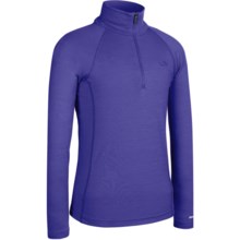 Icebreaker Bodyfit 200 Mondo Zip Base Layer Top - Merino Wool, Lightweight, Long Sleeve (For Kids) in Mystic - Closeouts