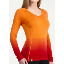 Icebreaker Bodyfit 200 Oasis Dusk Base Layer Top - UPF 50+, Merino Wool, Long Sleeve (For Women) in Mandarin - Closeouts