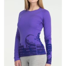 Icebreaker Bodyfit 200 Oasis Script Base Layer Top - Merino Wool, Long Sleeve (For Women) in Wisteria - Closeouts