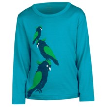 Icebreaker Bodyfit 200 T-Shirt - UPF 50+, Merino Wool, Long Sleeve (For Toddlers) in Crackers Gulf - Closeouts