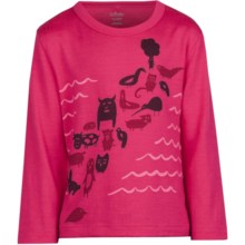 Icebreaker Bodyfit 200 T-Shirt - UPF 50+, Merino Wool, Long Sleeve (For Toddlers) in Oinkbaa Cherub - Closeouts