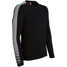 Icebreaker Bodyfit 260 Apex Base Layer Top - Merino Wool, Long Sleeve (For Men) in Black/Metro - Closeouts