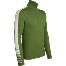 Icebreaker Bodyfit 260 Apex Base Layer Top - Merino Wool, Zip Neck, Long Sleeve (For Men) in Grass - Closeouts