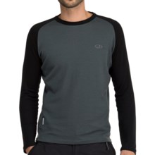 Icebreaker Bodyfit 260 Base Layer Top - Merino Wool, Long Sleeve (For Men) in Charcoal/Black - Closeouts