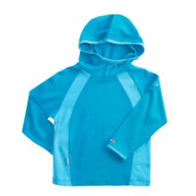 Icebreaker Bodyfit 260 Explorer Hoodie Sweatshirt - Merino Wool, Lightweight, UPF 39+ (For Kids) in Belize/Icicle - Closeouts