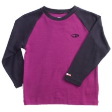 Icebreaker Bodyfit 260 Shirt - Merino Wool, Long Sleeve (For Kids) in Cranberry/Divine - Closeouts