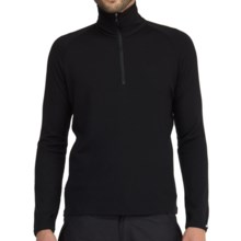 Icebreaker Bodyfit 260 Tech Base Layer Top - Merino Wool, Zip, Midweight, Long Sleeve (For Men) in Black - Closeouts