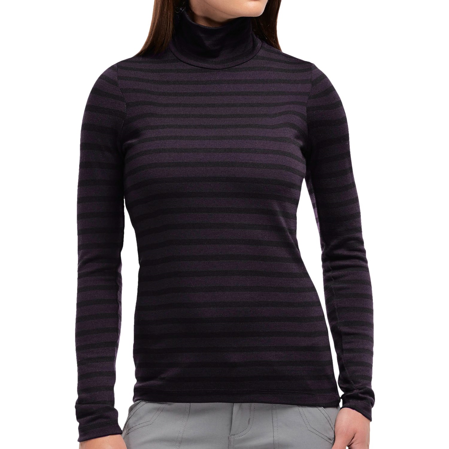 Icebreaker Bodyfit 260 Tech Stripe Base Layer Turtleneck UPF 30