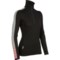 Icebreaker Bodyfit 260 Vertex Base Layer Top - Merino Wool, Zip Neck, Long Sleeve (For Women) in Black/Cherub