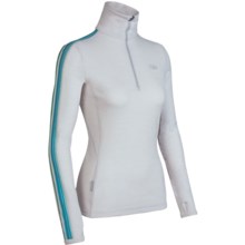 Icebreaker Bodyfit 260 Vertex Base Layer Top - Merino Wool, Zip Neck, Long Sleeve (For Women) in Bone - Closeouts
