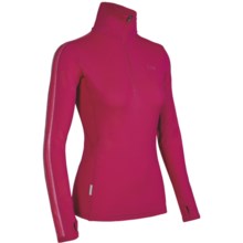 Icebreaker Bodyfit 260 Vertex Base Layer Top - Merino Wool, Zip Neck, Long Sleeve (For Women) in Cerise - Closeouts