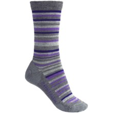 Icebreaker City Lite Socks - Merino Wool, Crew (For Women) in Grey/Purple/Light Purple - 2nds