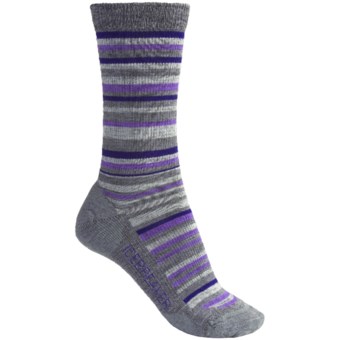 Icebreaker City Lite Socks - Merino Wool, Crew (For Women) in Grey/Purple/Light Purple