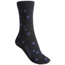 Icebreaker City Ultralite Starry Night Socks - Merino Wool, 3/4 Crew (For Women) in Jet/Wisteria - 2nds