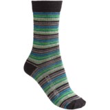 Icebreaker City Ultralite Stripe Tease Socks - Merino Wool, 3/4 Crew (For Women)