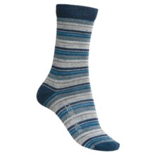 Icebreaker City Ultralite Stripe Tease Socks - Merino Wool, 3/4 Crew (For Women) in Persian/Bone/Belize - 2nds