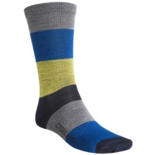 Icebreaker City Ultralite Stripey Crew Socks - Merino Wool (For Men) in Metro/Cobalt/Volt/Admiral - 2nds