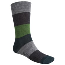 Icebreaker City Ultralite Stripey Crew Socks - Merino Wool (For Men) in Metro/Jet/Grass/Nova - 2nds