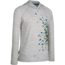 Icebreaker Crash Hooded Shirt - UPF 50+, Merino Wool, Long Sleeve (For Kids and Youth) in Blizzard - Closeouts
