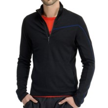 Icebreaker Crosscut 320 Shirt - Merino Wool, Neck Zip, Long Sleeve (For Men) in Black - Closeouts
