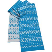 Icebreaker Crystal Scarf - Merino Wool, Reversible (For Women) in Bone/Belize - Closeouts