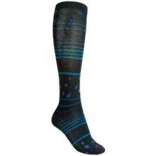 Icebreaker Everyday Light Socks - Merino Wool, Over-the-Calf (For Women) in Dark Blue Green Starry Night Stripe - 2nds