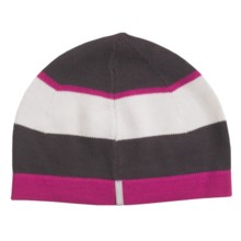 Icebreaker Glacier Beanie Hat - Merino Wool (For Men and Women) in Java/Bone/Cranberry - Closeouts
