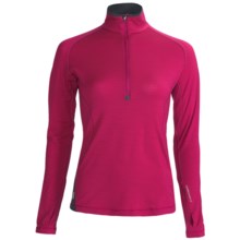 Icebreaker GT 200 Pace Base Layer Top - Merino Wool, Zip Neck, Long Sleeve (For Women) in Cerise - Closeouts