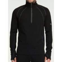 Icebreaker GT 200 Run Quest Base Layer Top - Merino Wool, Zip Neck, Long Sleeve (For Men) in Black - Closeouts