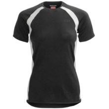 Icebreaker GT Bike Grace Cycling Jersey - Merino Wool, Short Sleeve (For Women) in Black/Snow - Closeouts