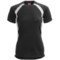 Icebreaker GT Bike Grace Cycling Jersey - Merino Wool, Short Sleeve (For Women) in Black/Snow