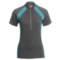 Icebreaker GT Bike Grace Cycling Jersey - Merino Wool, Zip Neck, Short Sleeve (For Women) in Monsoon/Island