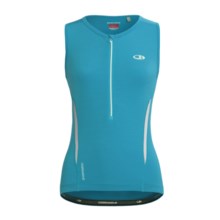 Icebreaker GT Bike Halo Cycling Jersey - Merino Wool, Zip Neck, Sleeveless (For Women) in Island - Closeouts