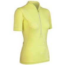 Icebreaker GT Bike Rhythm Cycling Jersey - Merino Wool, Zip Neck, Short Sleeve (For Women) in Citrine - Closeouts