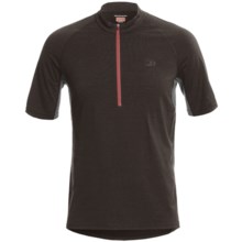 Icebreaker GT Bike Roto Cycling Jersey - Merino Wool, Zip Neck, Short Sleeve (For Men) in Oak/Pewter - Closeouts