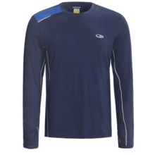 Icebreaker GT Run Ace Shirt - Merino Wool, Long Sleeve (For Men) in Planet/Splash - Closeouts